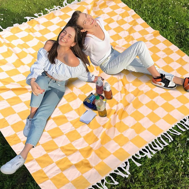 Large Picnic Blanket Outdoor Law Park Grass Patio Mat Manta Para Soft Car Travel Essentials Road Trip Summer Vacation Stuff Outside Accessories Roadtrip Camping Gear Rv Must Haves Glamping Tent Gadget