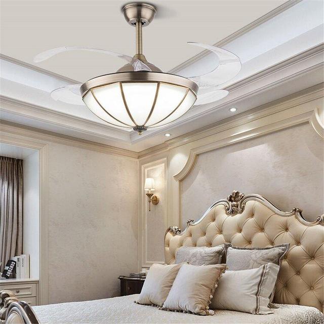 42'' Fluery 4 - Blade LED Retractable Blades Ceiling Fan with Remote Control and Light Kit Included