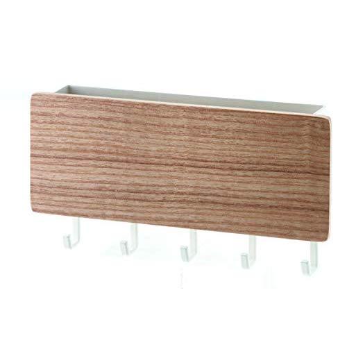 YAMAZAKI Rin Magnetic Wall Organizer- Key Hooks & Tray for Storage