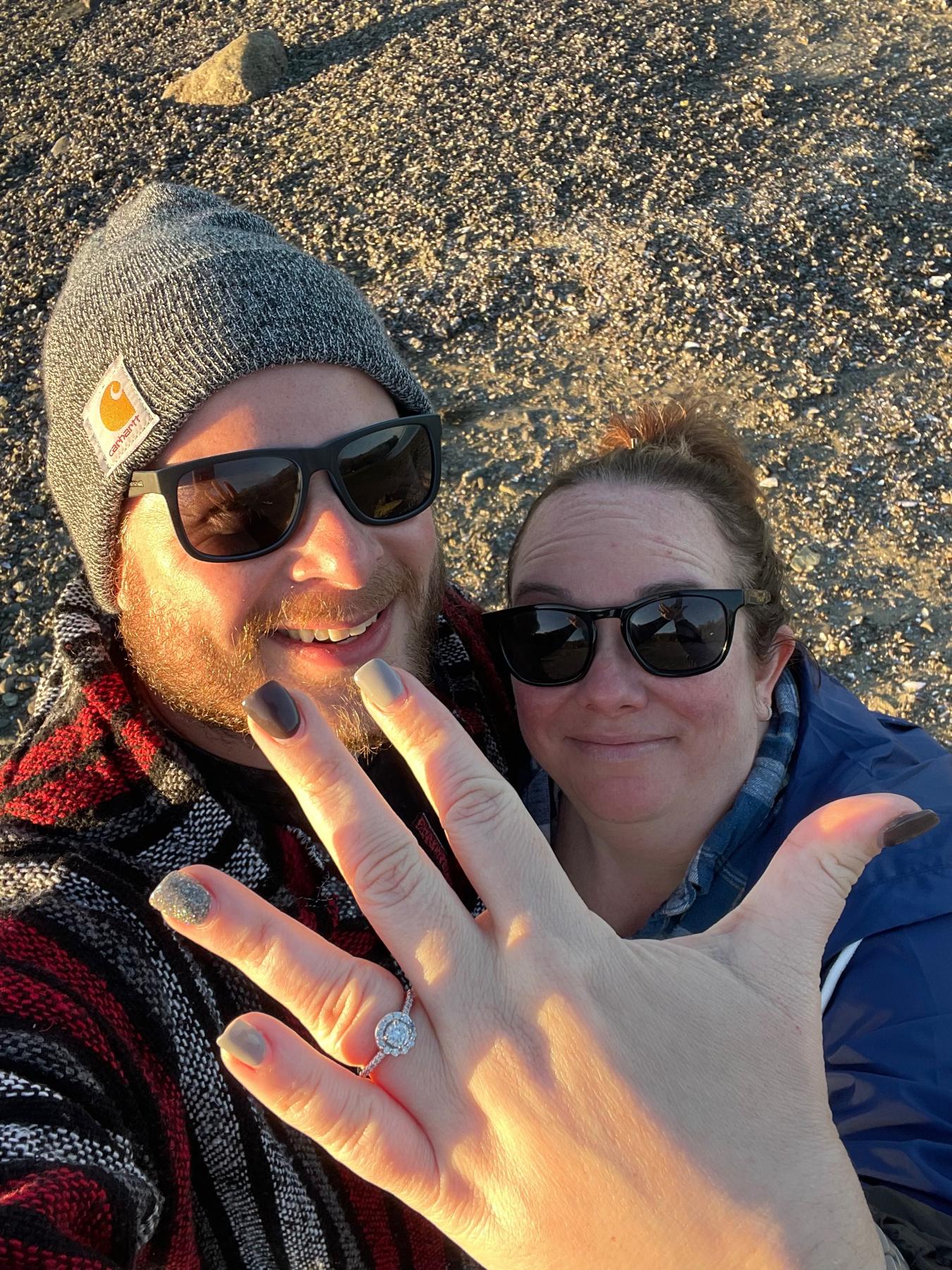 Just after Matt popped the question at Hadley Point Bar Harbor Maine