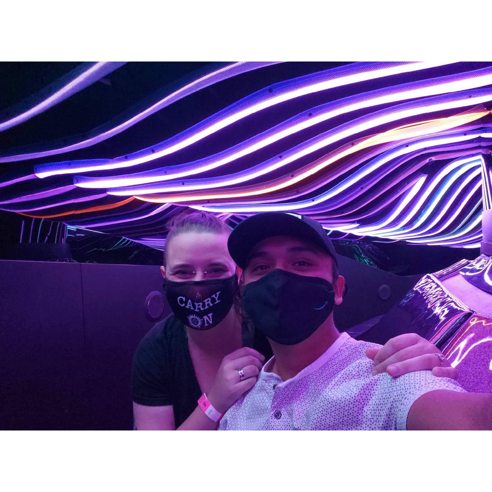 Exploring the Meow Wolf installation in Santa Fe.