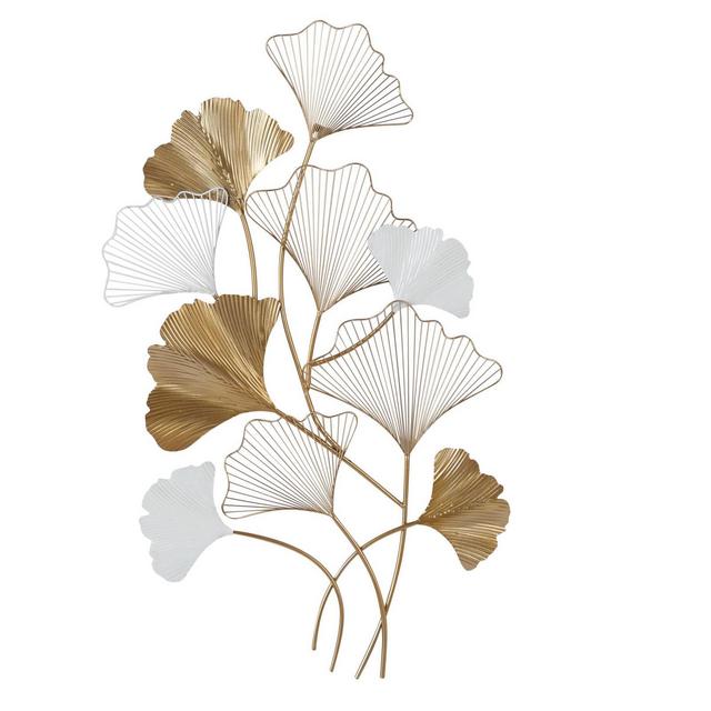 Metal Leaf Wall Decor Gold - Olivia & May