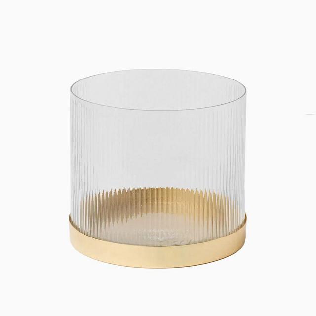 Fleck Fluted Glass Vase