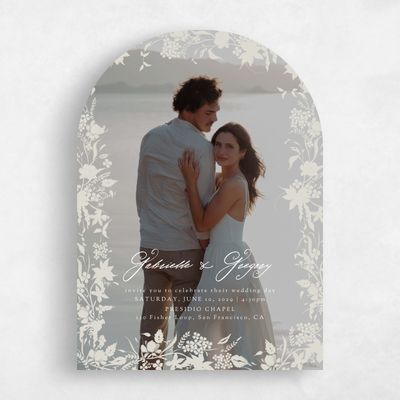 Beige Arch Wedding Invitation - Erica Photo