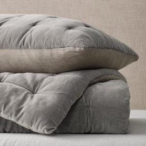 Velvet & Linen Tufted Quilt & Sham
