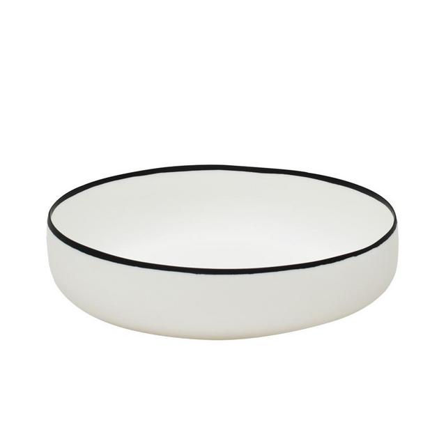 TF Design Modern Tableware Salad Bowl Black Rim