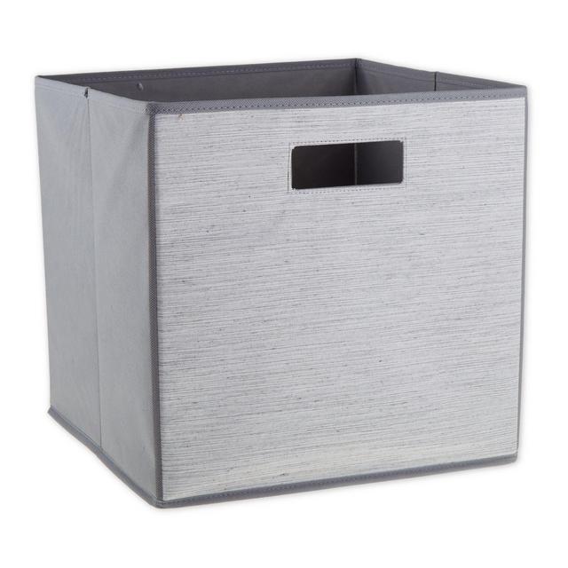ORG Serenity 13-Inch Square Collapsible Storage Bin in Grey