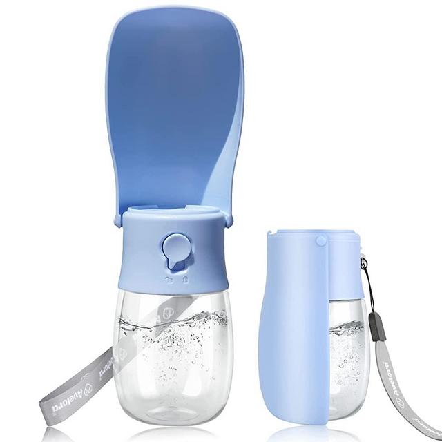AVELORA Foldable Dog Water Bottle,Portable Dog Water Dispenser,Outdoor Pet Water Bottle for Dog,Cat,Rabbti,Puppy and other Small Animal for Walking,Hiking,Travel.Dishwasher Safe,Puppy Accessories 10oz
