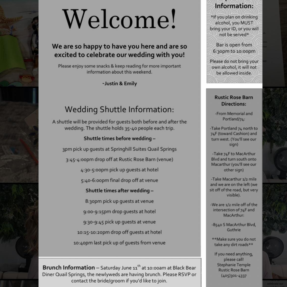 WELCOME & INFORMATION NOTE PT 1