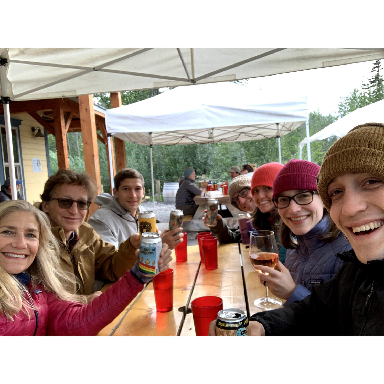 Dinner with family at The Roadside Potato in McCarthy, AK