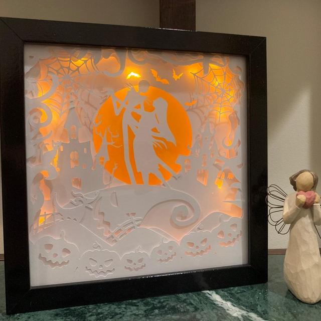 Nightmare before Christmas, NBC, Corpse bride, Jack Skellington, Lightbox shadow box frame , light lamp, bedroom decor, Christmas gift