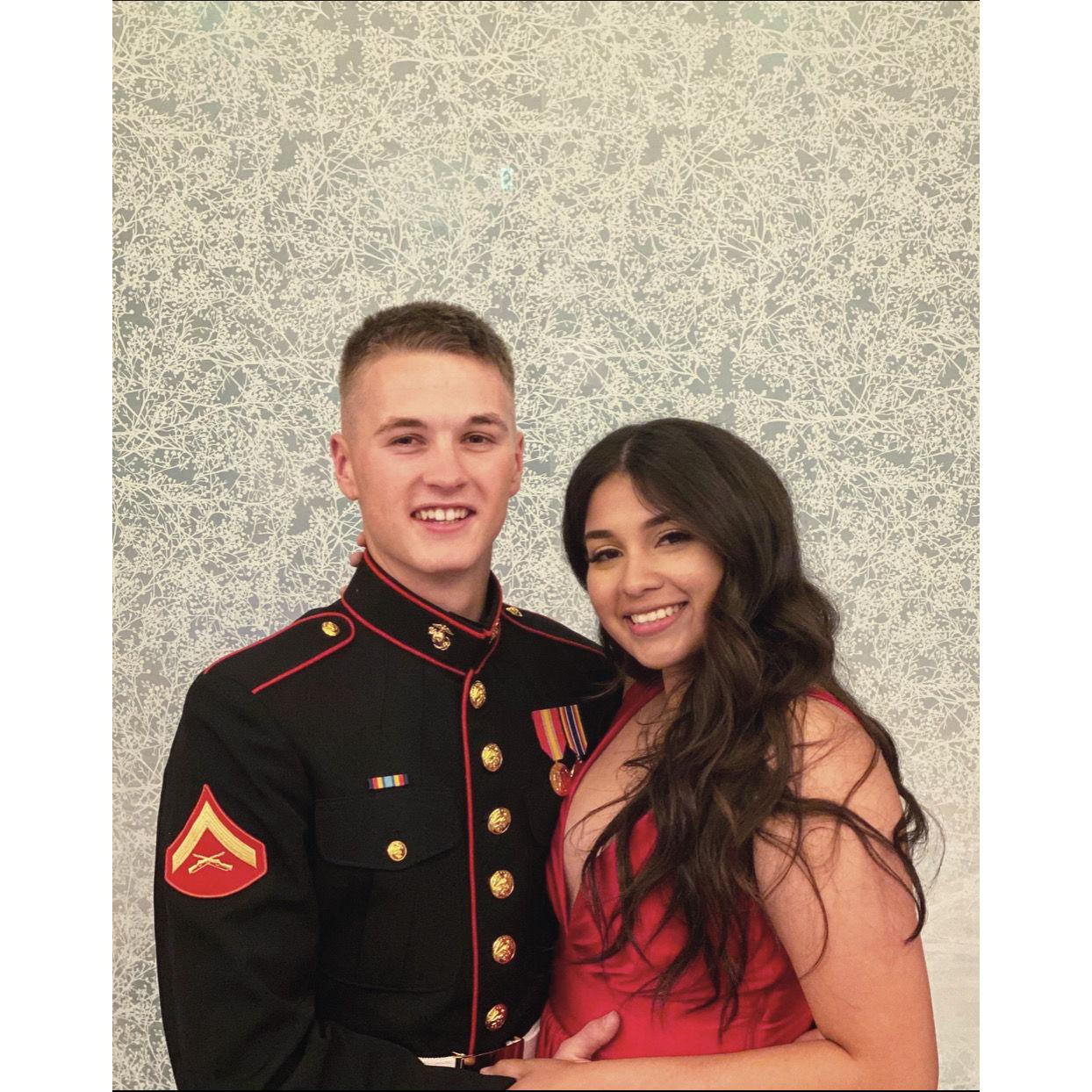 Brandon's Marine Corps ball.