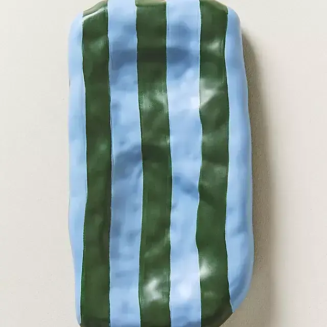 Maya Eline Leroy Striped Ceramic Trinket Dish