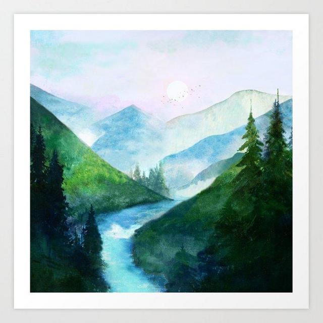 Mountain River Art Print