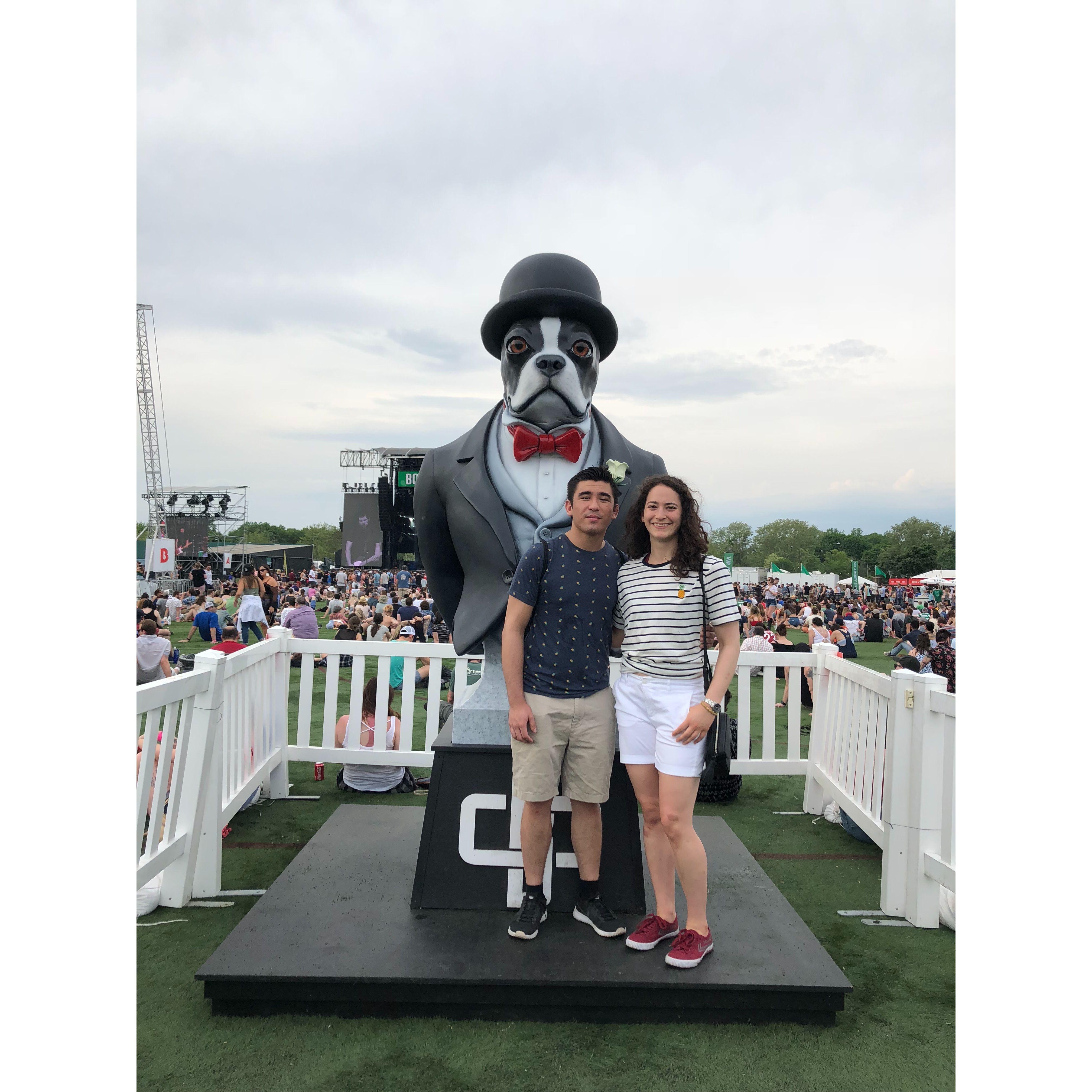 One of our first pictures together at Boston Calling, May 2018