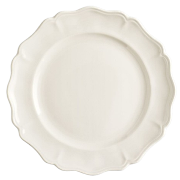 Heirloom Stoneware Dinner Plates - Set of 4 - White