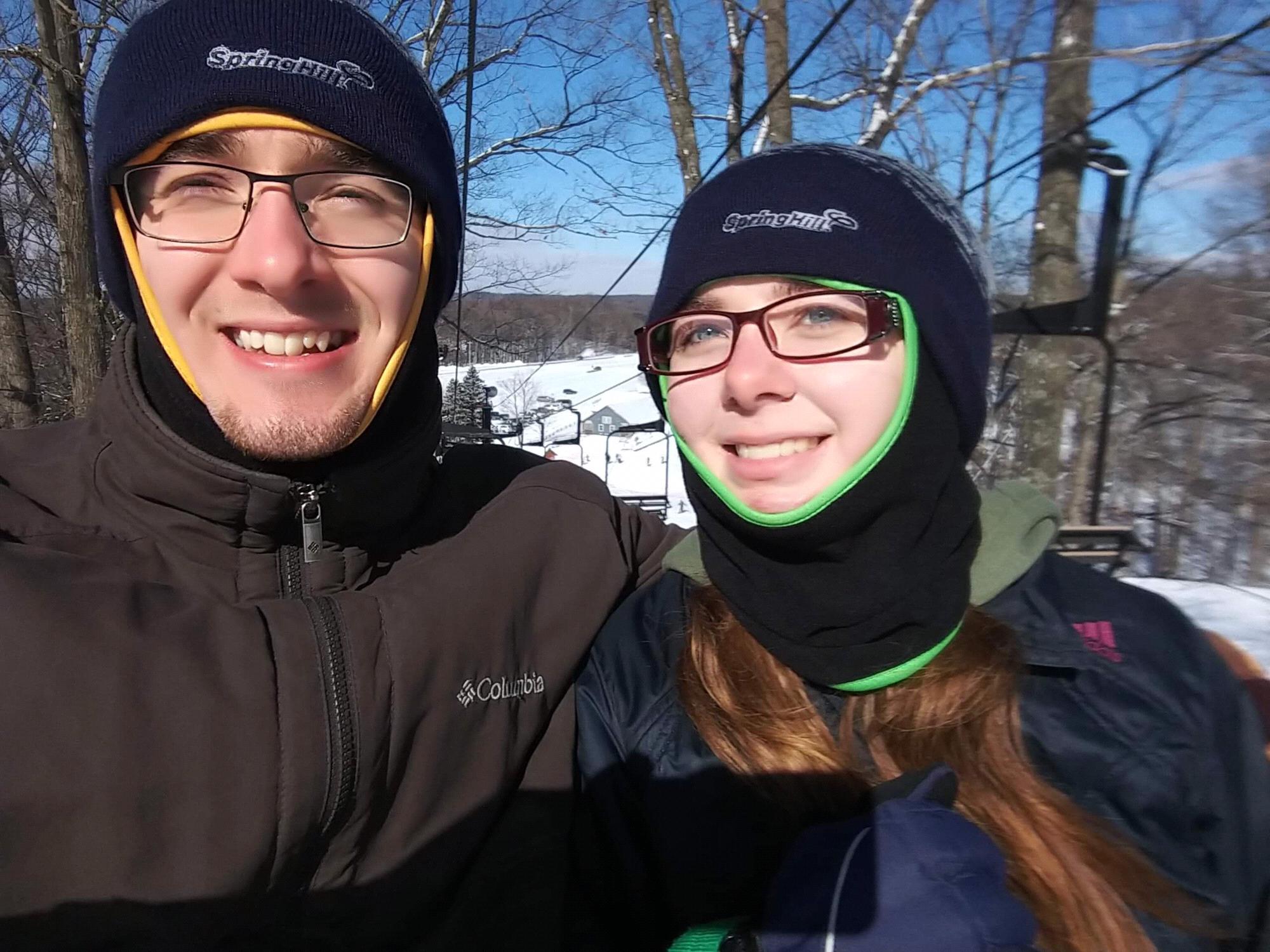Della's first skiing trip.