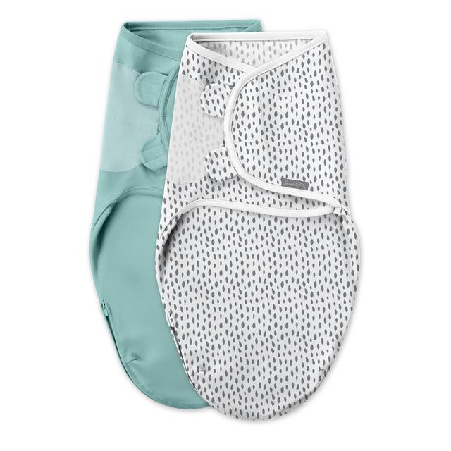 SwaddleMe Easy Change Swaddle – Size Small/Medium, 0-3 Months, 2-Pack (Snow Leopard)