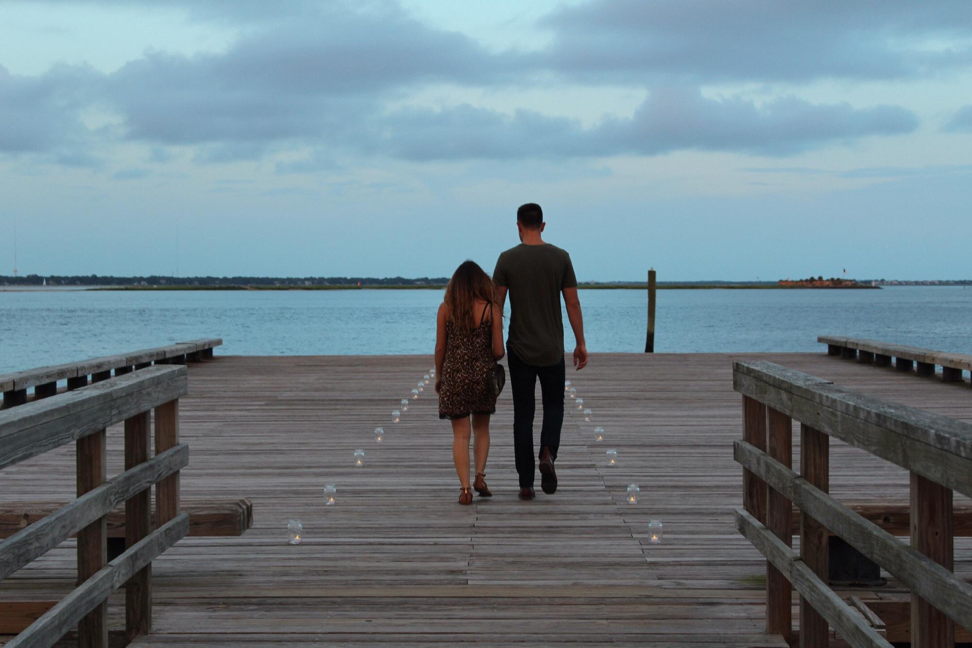 Walking out to our engagement spot