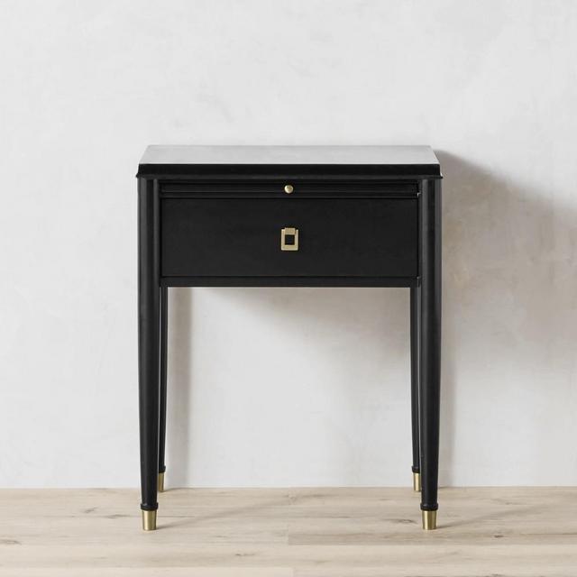Lacourte 1 Drawer Nightstand, Ebony