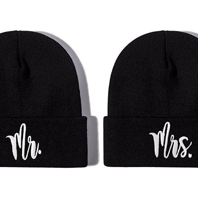 Mr and Mrs Beanie Hats for Men Women