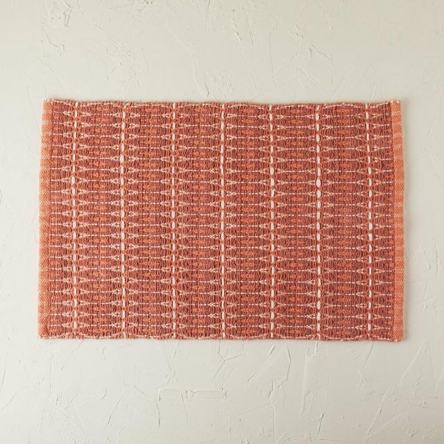 20"x32" Handwoven Geo Bath Rug Rose - Opalhouse™ designed with Jungalow™