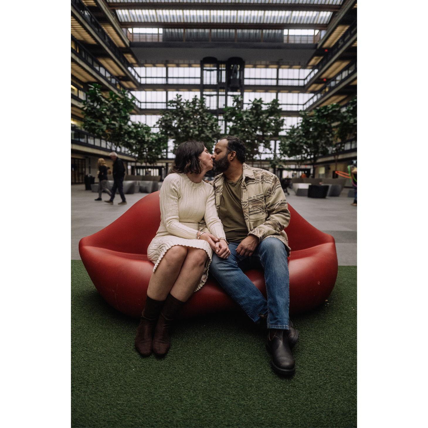 Engagement photos at Bellworks