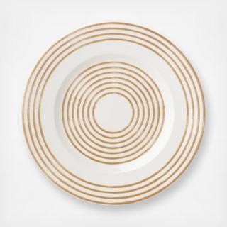 Sienna Lane Leaves Stripe Accent Plate