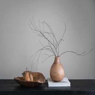 Decorative Paulownia Wood Pedestal Vase