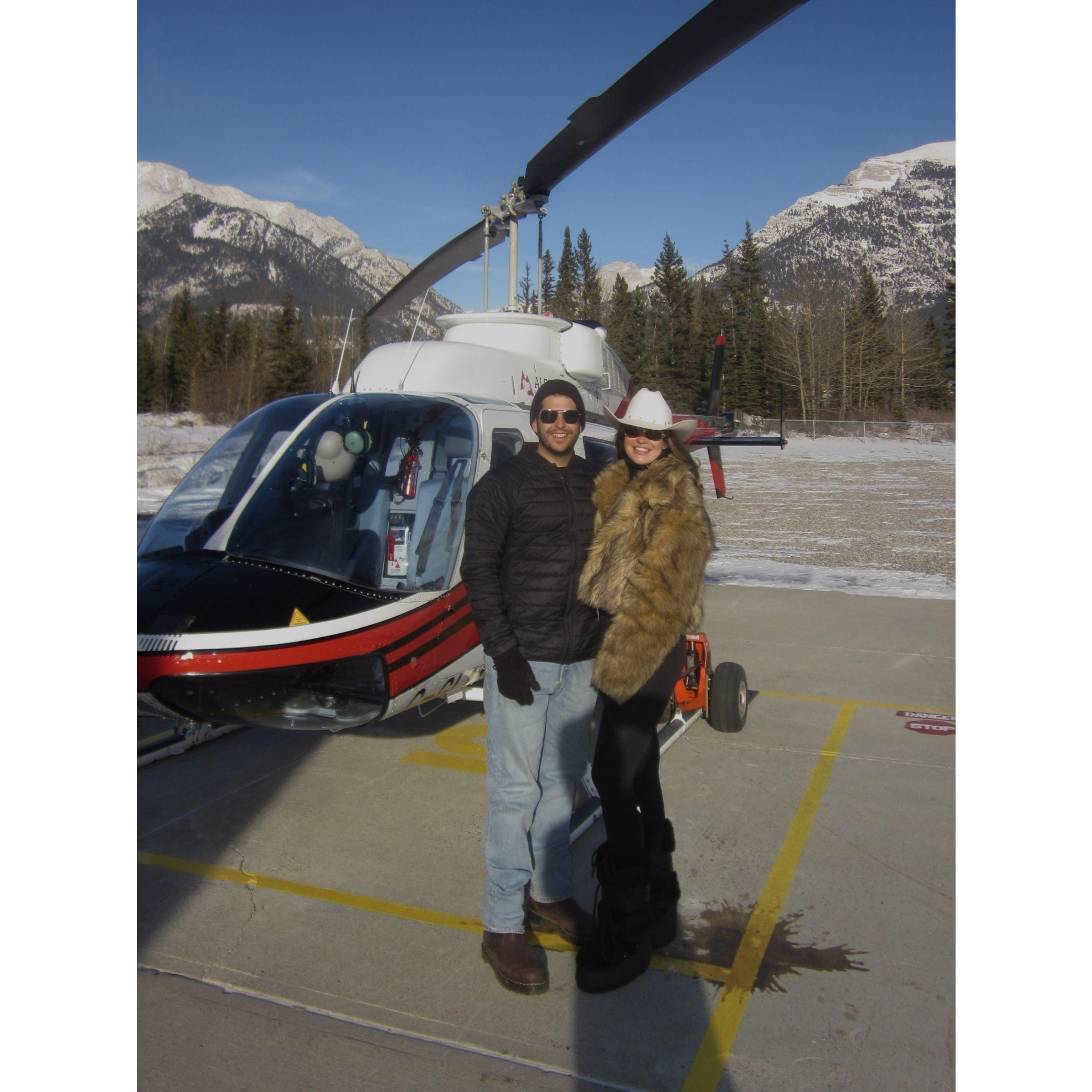 Gavin was planning on proposing on top of a glacier in Banff (thankfully he did it the week before because Sopa planned the exact same excursion without knowing)