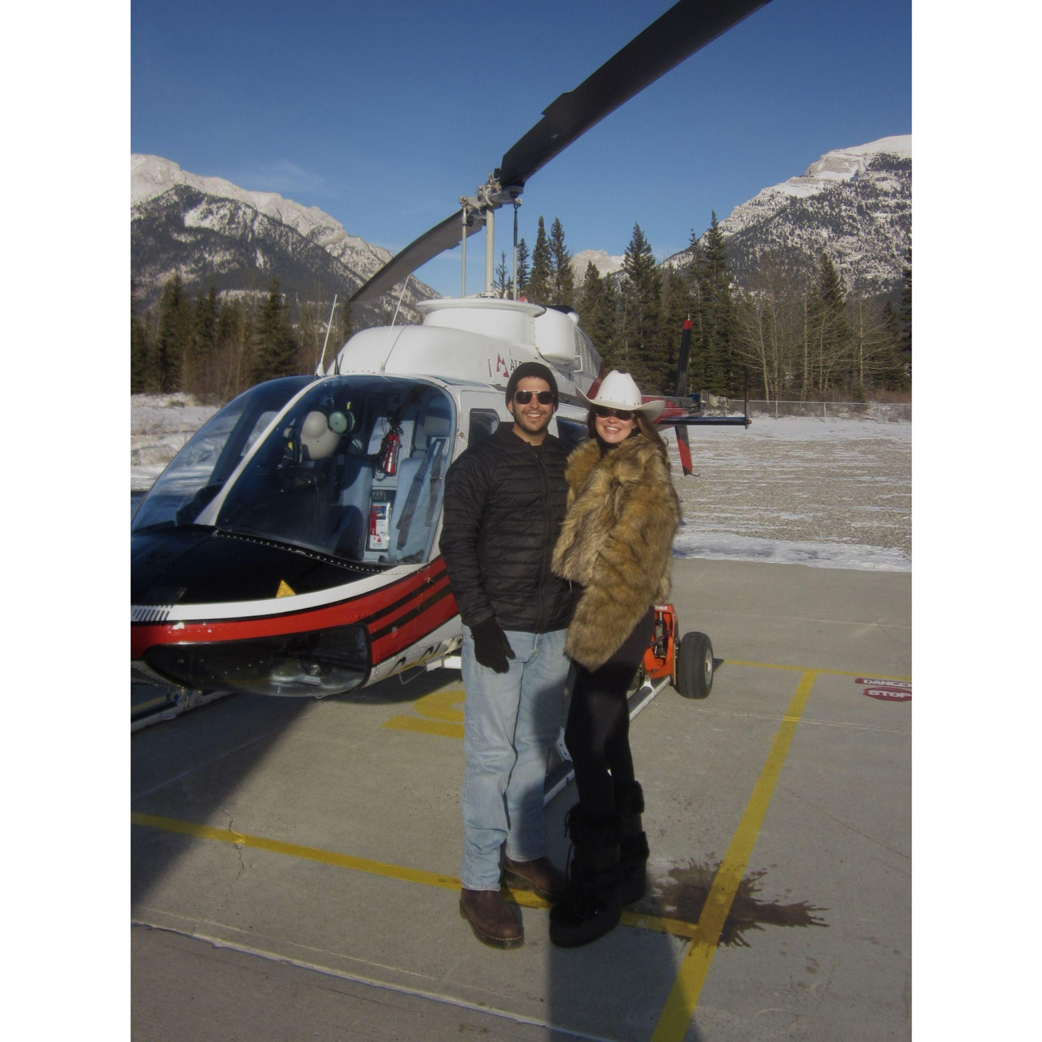 Gavin was planning on proposing on top of a glacier in Banff (thankfully he did it the week before because Sopa planned the exact same excursion without knowing)