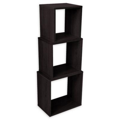 Cubes Accent Nesting End Tables in Espresso (Set of 3)