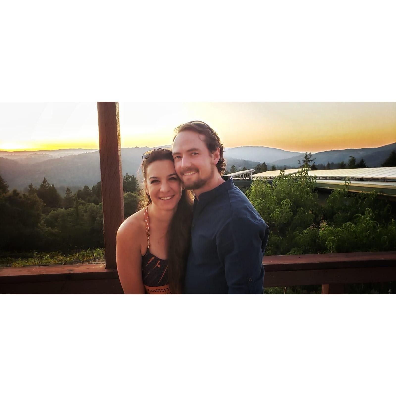 Watching the Sunset at Silver Mountain Winery.