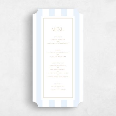 Blue Ticket Wedding Menu - Cancun
