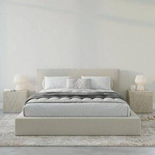 Ultra Set: Bed Frame + Headboard l White | SoftFrame Designs® - King