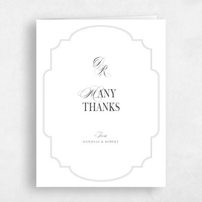White Wedding Thank You - Marisol Portrait
