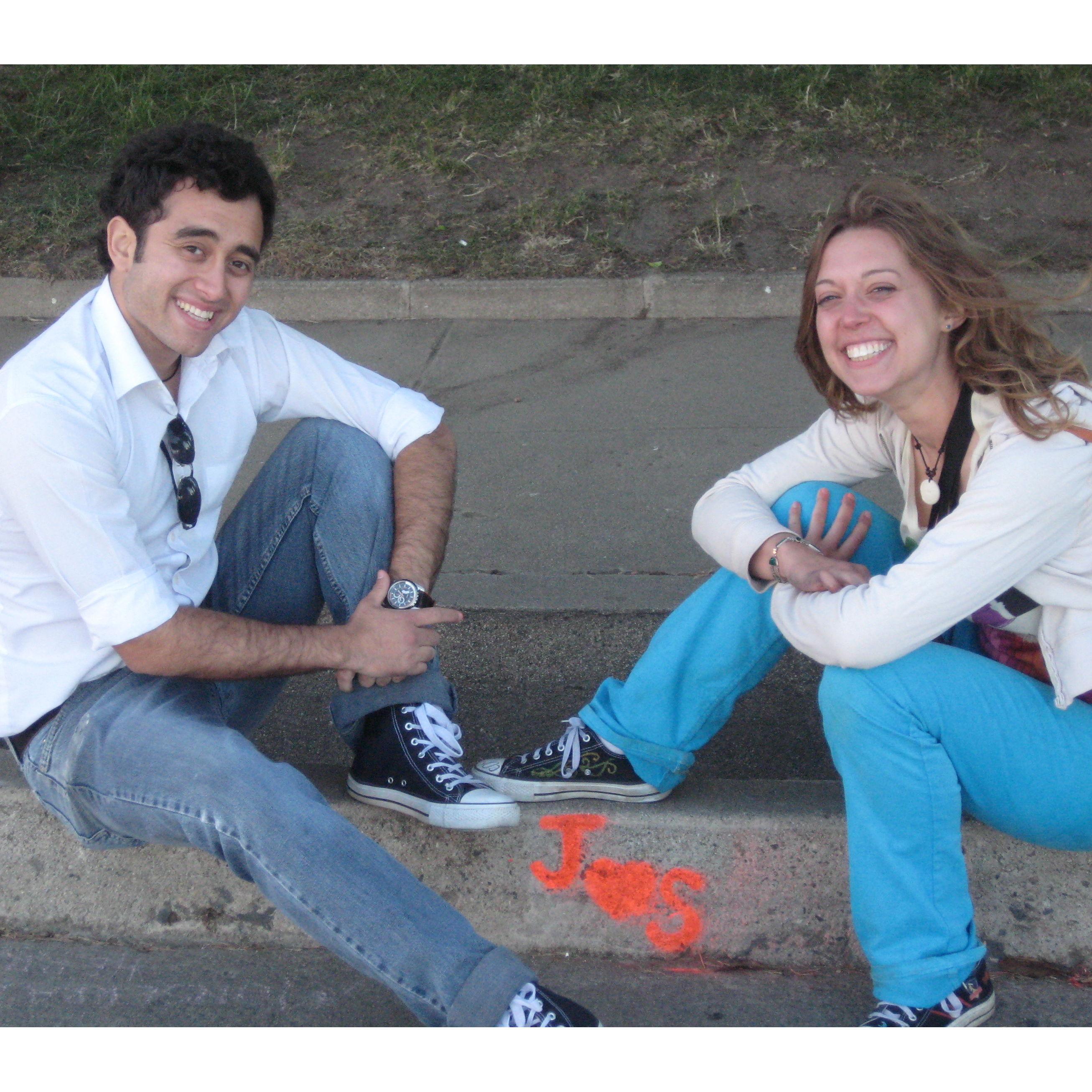 November 2010 - We made this graffiti in Valpo.  One of my all-time favorite pics