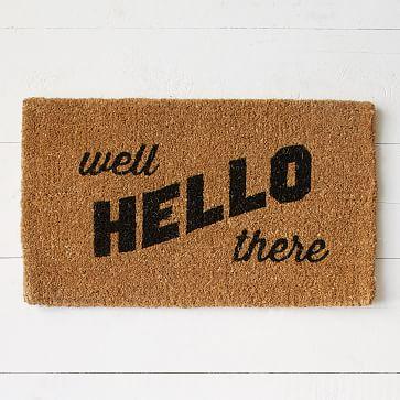 Well Hello There Coir Doormat