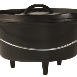 Lodge L10DCO3 Cast Iron Deep Camp Dutch Oven, Pre-Seasoned, 5-Quart