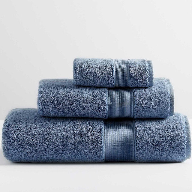 Indigo PB Classic Organic Bath Hand & Washcloth Towels, Set of 3