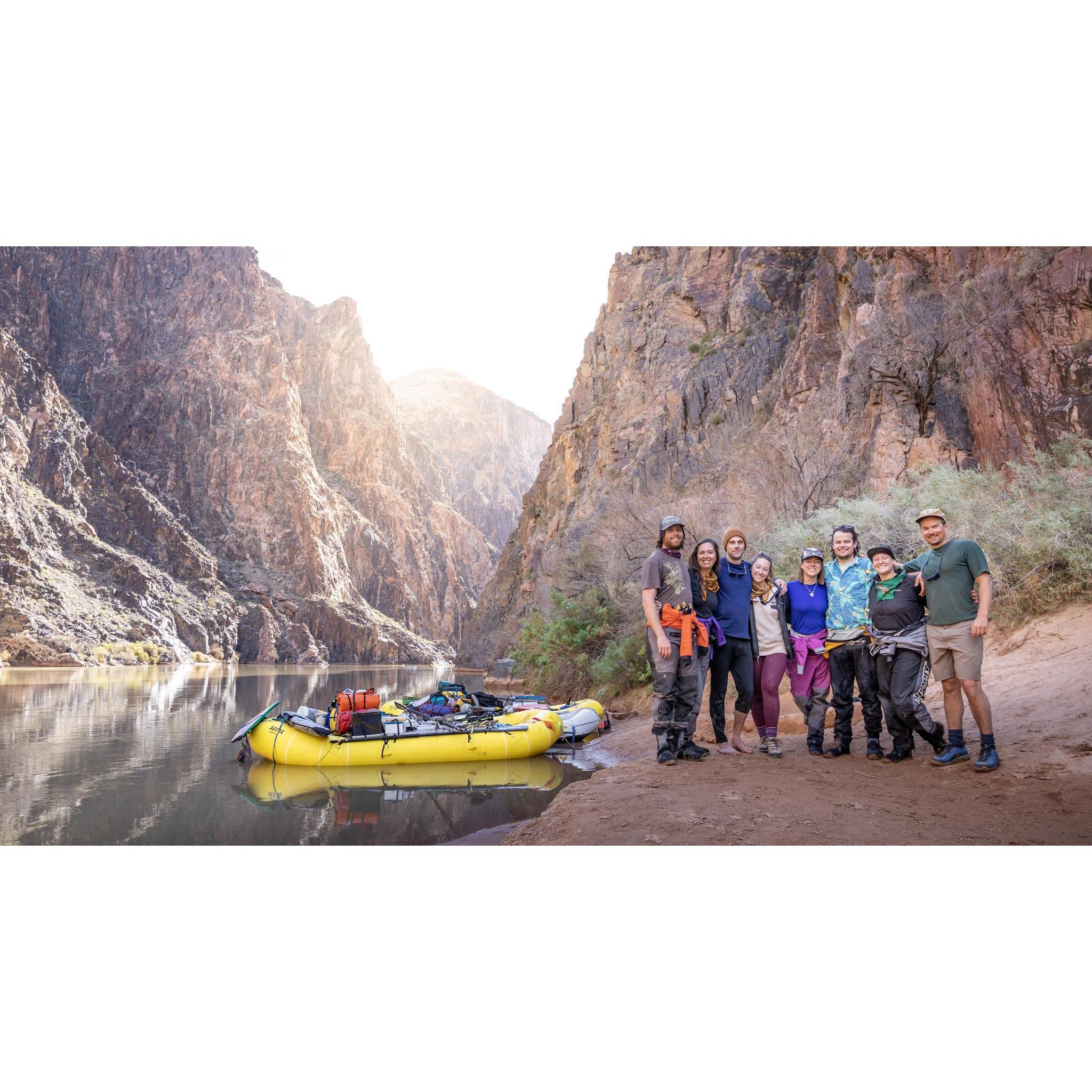 2020 - The morning after our engagement!! Wade hiked out at Phantom Ranch and our group was down to 7.