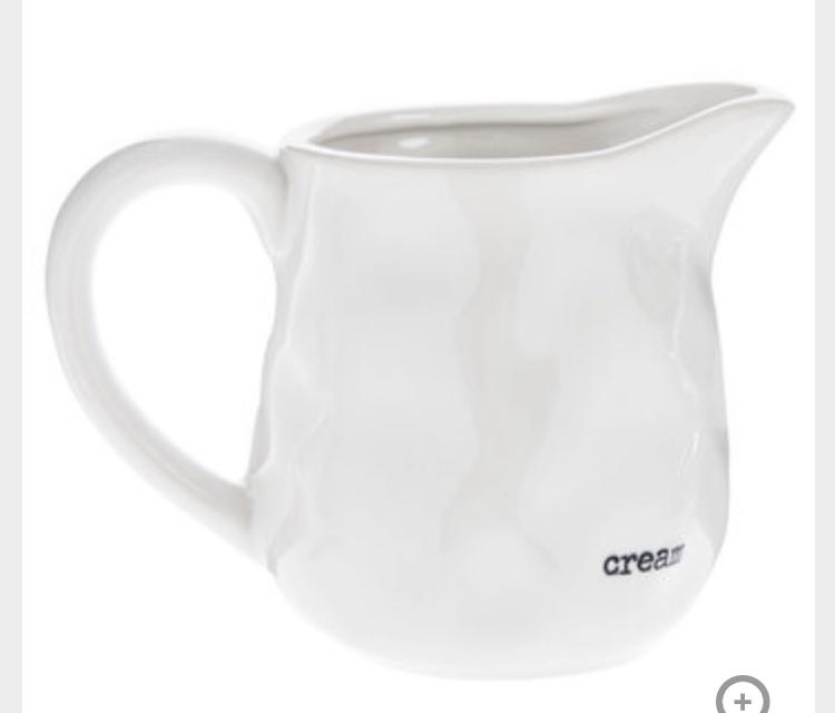 White Dimpled Creamer