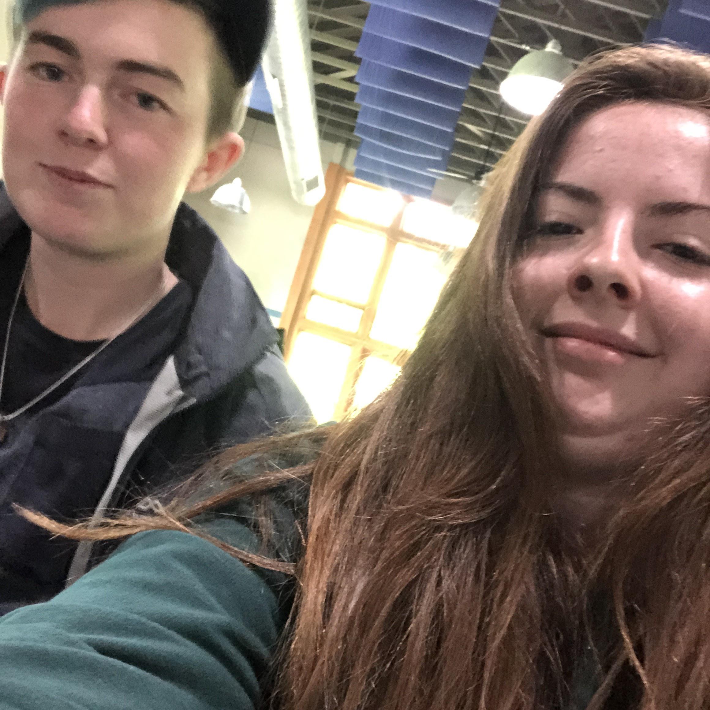 This is our first picture together. If only we knew we'd be engaged 3 years later... maybe we would've taken a better picture.