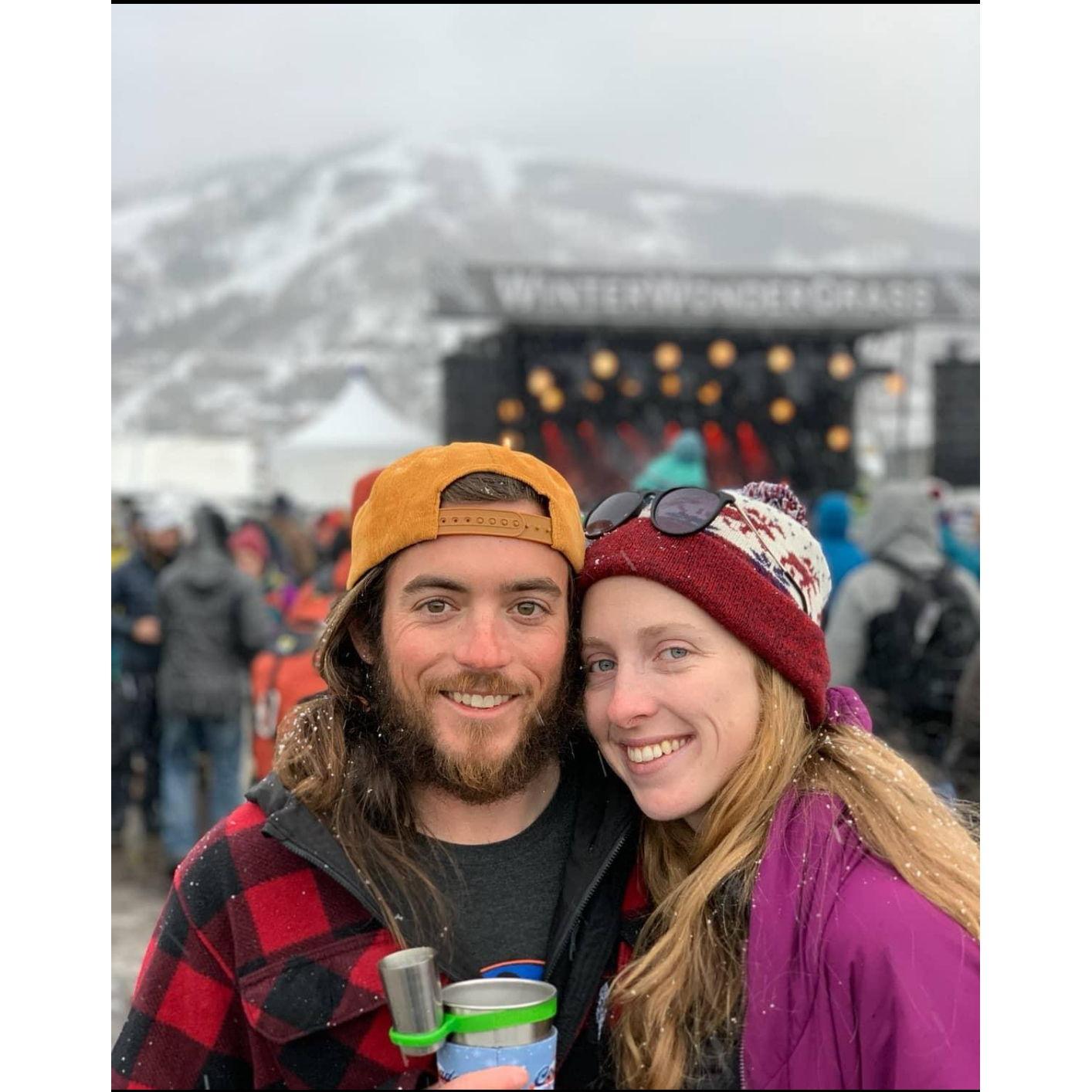 Winter Wondergrass in Steamboat Springs, where we said "I love you" for the first time.