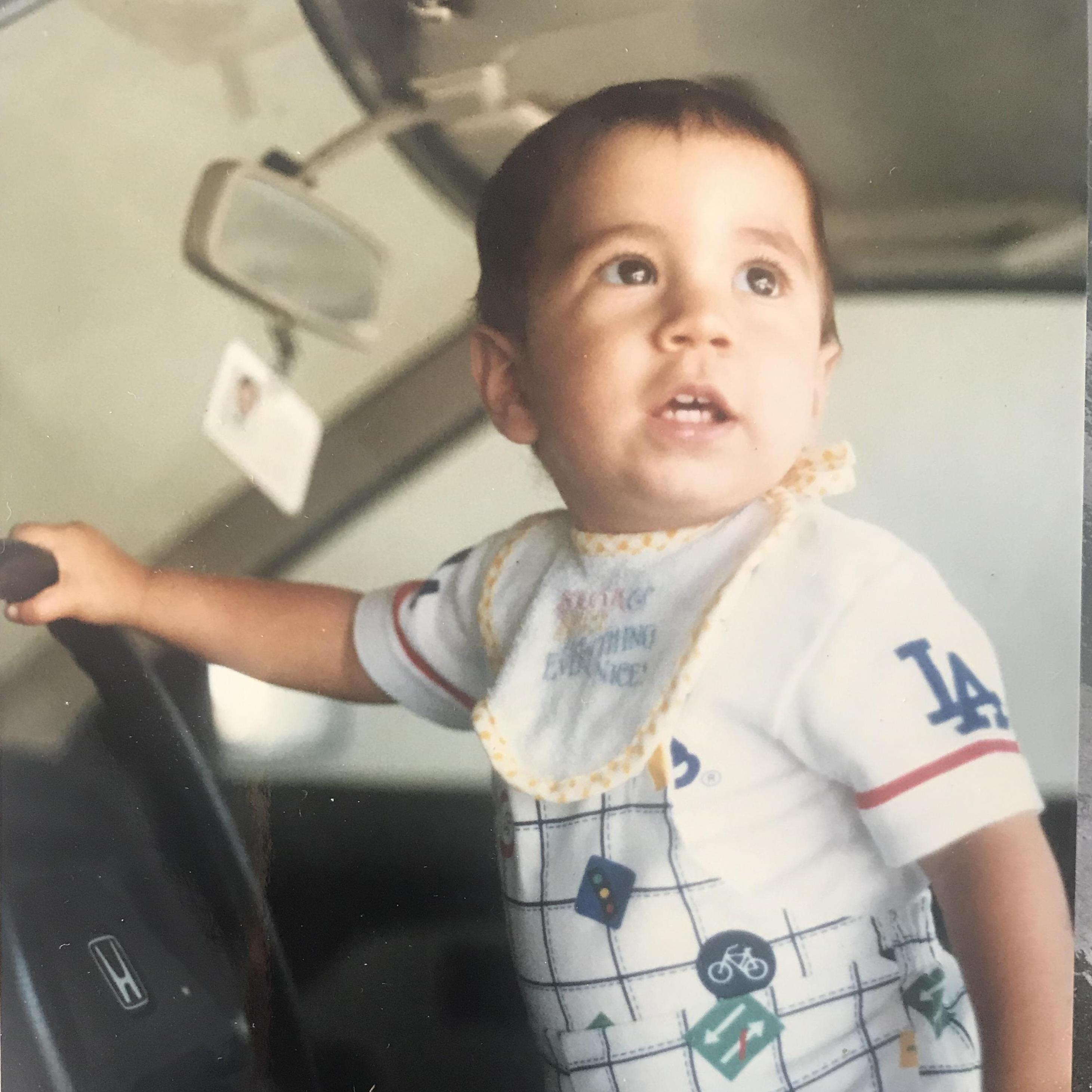 Baby Adrian. Go Dodgers!