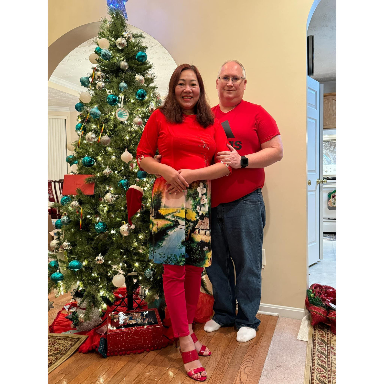 Christmas at sister's house.