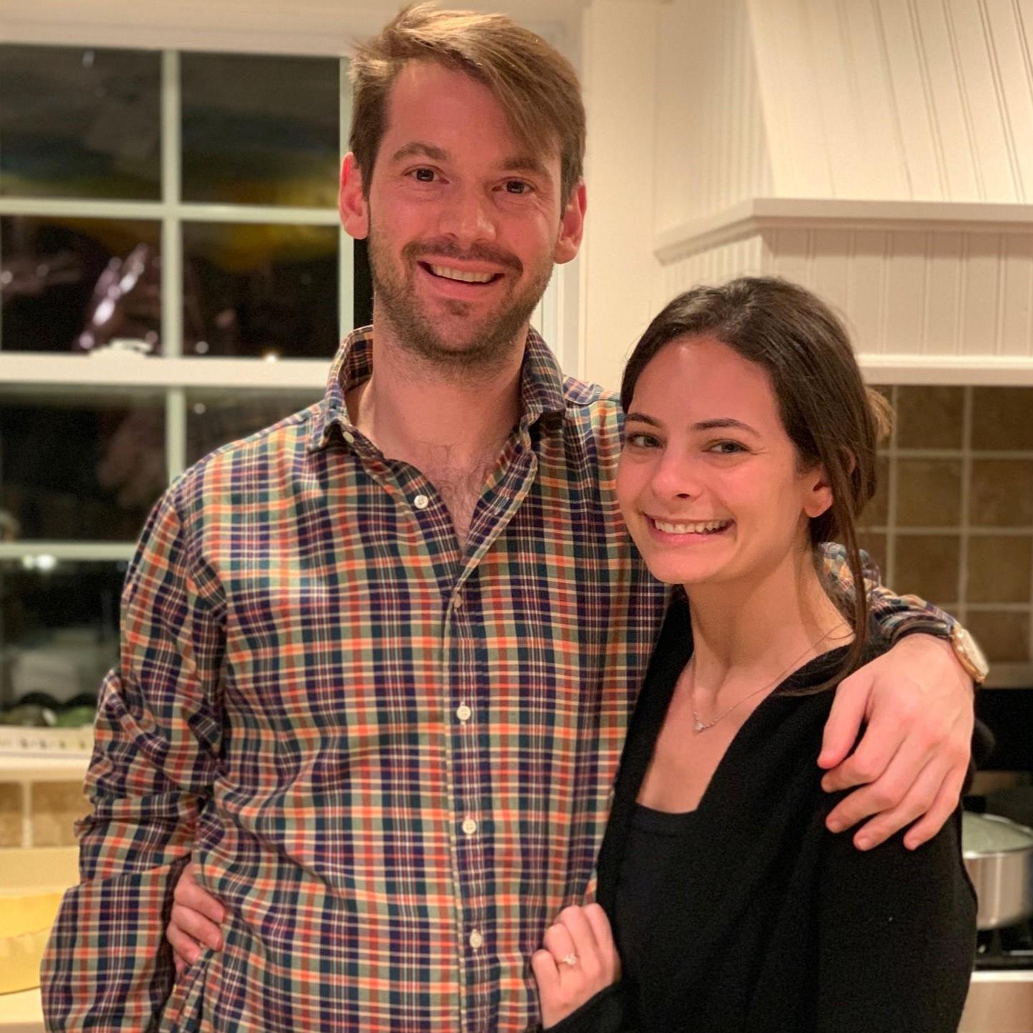 Just a few minutes after he popped the question