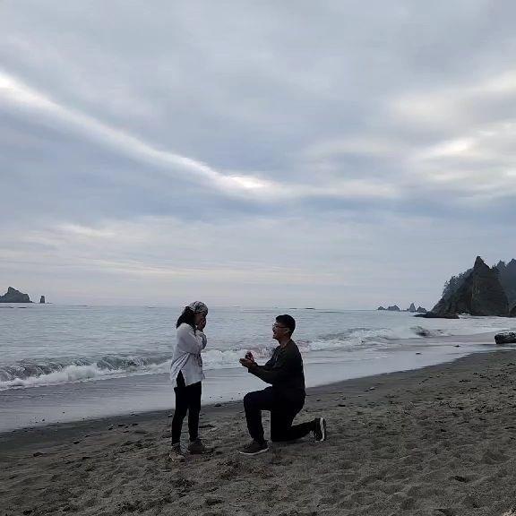 Proposal at La Push, Washington
