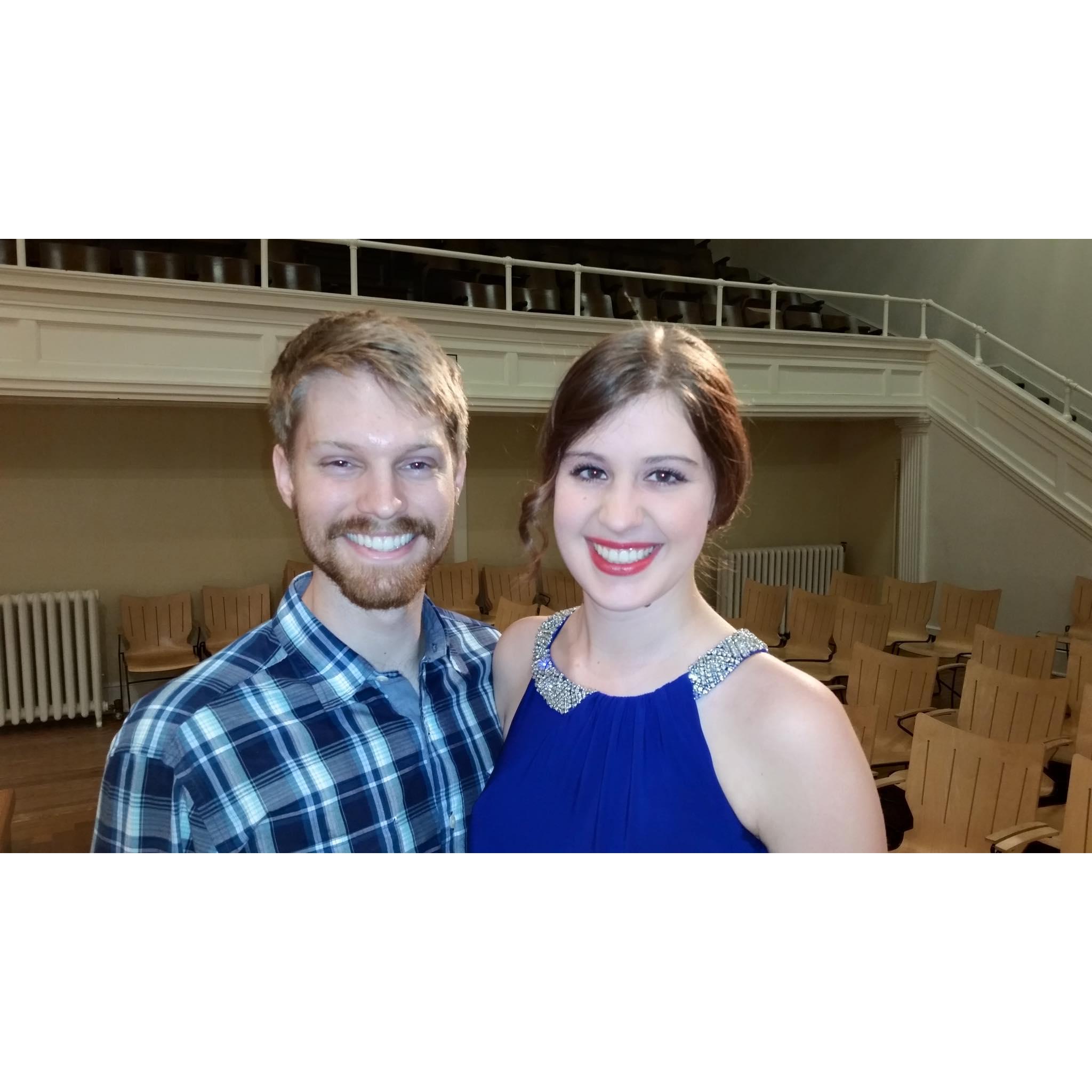 After Madi's junior year voice recital
2015