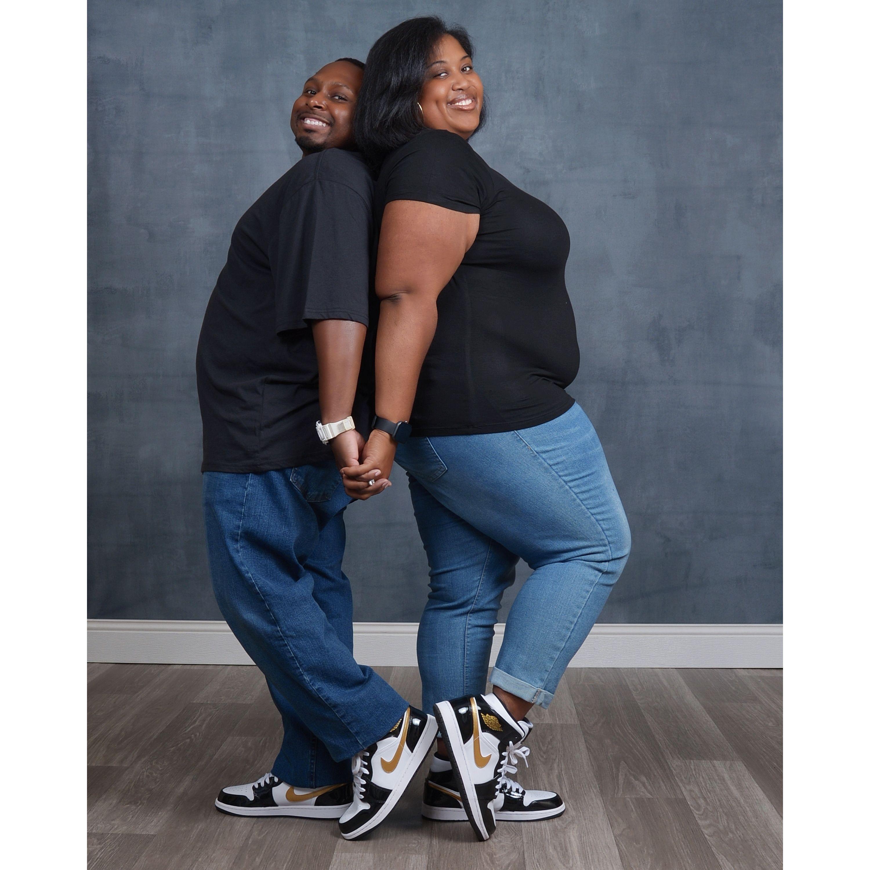 Bria surprised Terrance with a JC Penney "Funny" Photoshoot where you take a bunch of awkward and funny photos for Sweetest Day 2024. Just matchin sneakers and kickin it! Having a ton of fun!